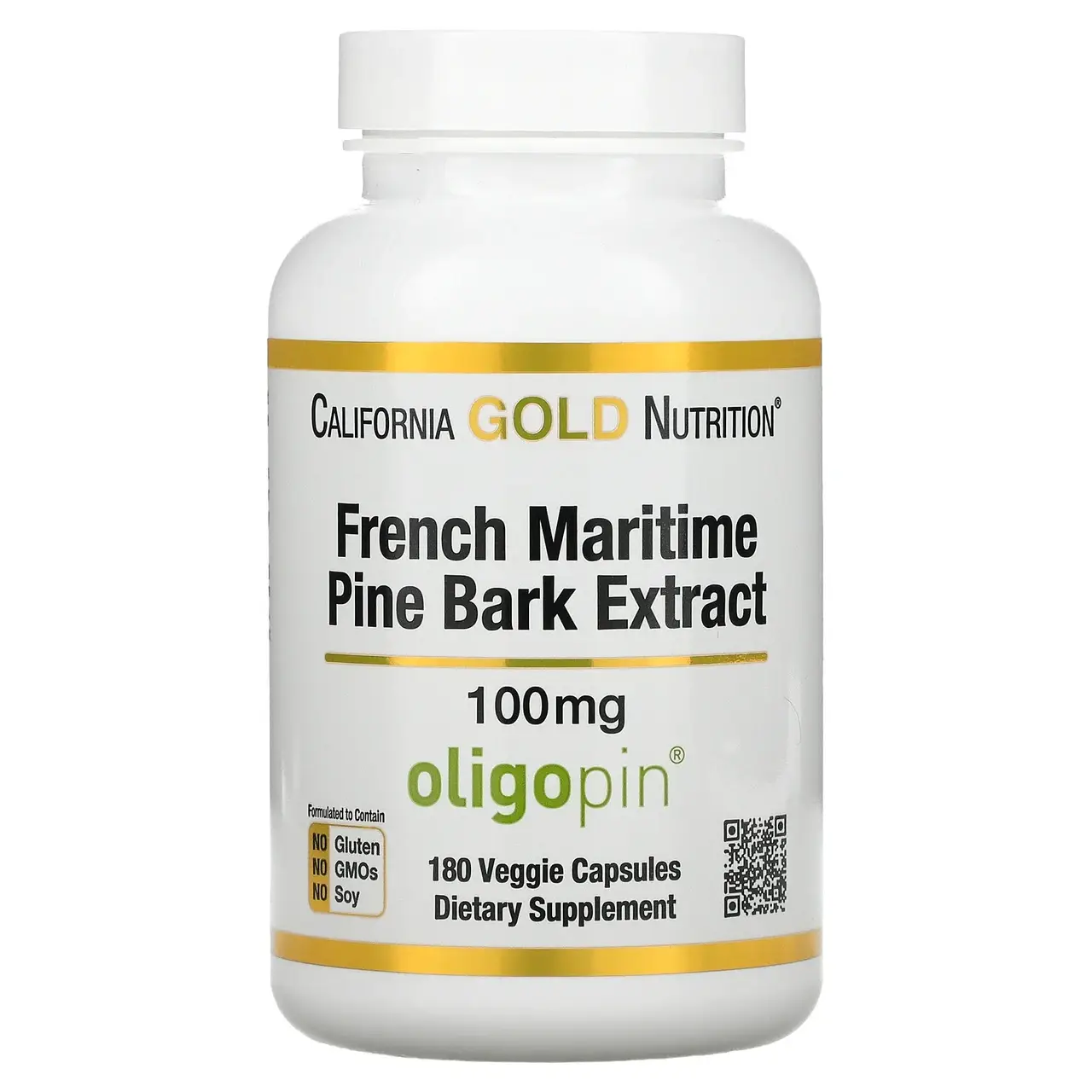 

California Gold Nutrition, Oligopin, экстракт коры французской приморской сосны, полифенольный антиоксидант,