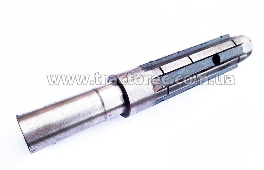 

Вал редуктора почвофрезы мототрактора, длинна 230мм, под 205 подшипник, шлицы 34мм, толщина под звезду 24мм
