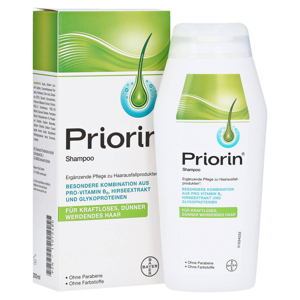 

Bayer Priorin Shampoo (Байер Приорин Шампунь) - для роста и укрепления волос, 200 мл