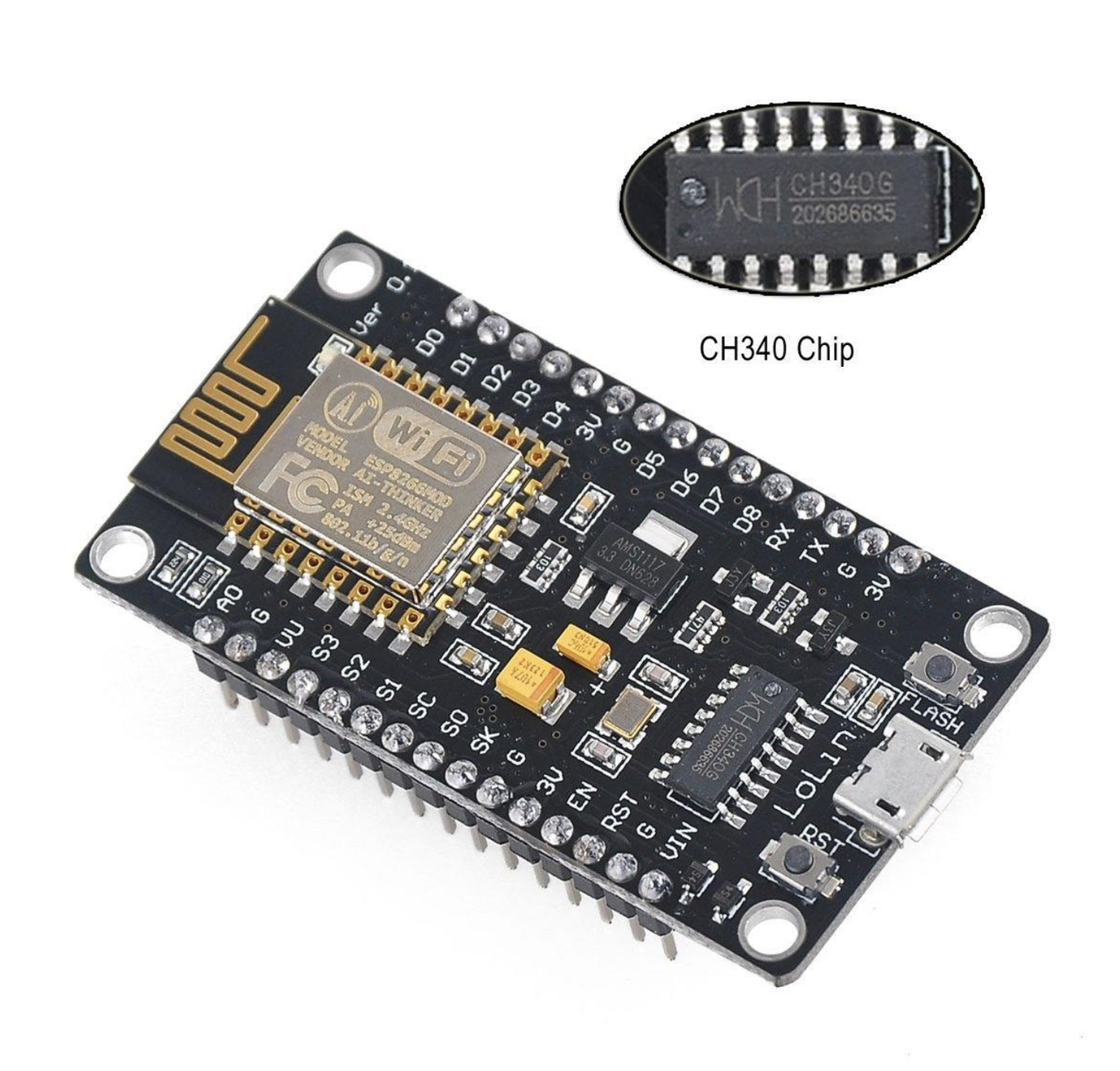 

WiFi модуль NodeMcu Lua v3 ESP-12E (ch340)