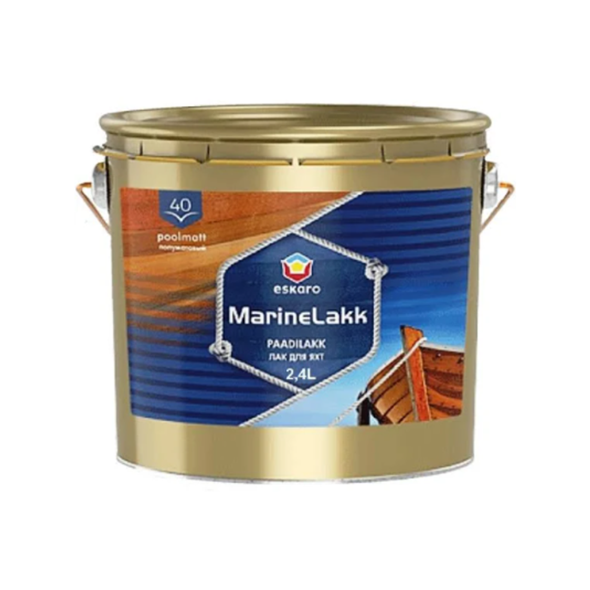 

Алкідно-уретановый лак для яхт Marine lakk 40 Eskaro полуглянцевый 2.4л