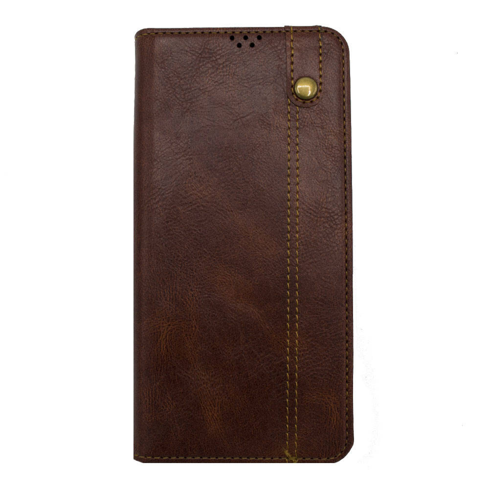 

Кожаный чехол книжка Epik Rivet New для Xiaomi Redmi 9C коричневый