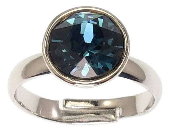 

Кольцо Xuping Родий с кр-ми Swarovski "Кристалл Montana ø 10мм" р.17-18