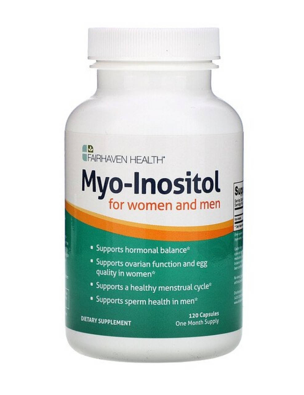 

Мио-инозитол Fairhaven Health, Для женщин и мужчин, 120