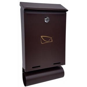 

Почтовый ящик для писем и газет коричневый YORK