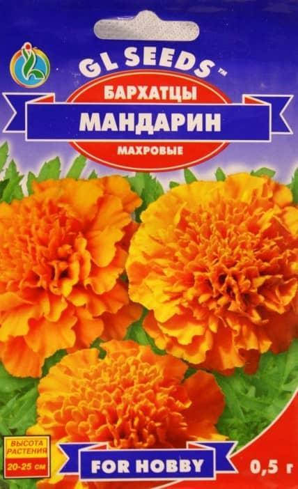 

Бархатцы (Чернобривцы) Мандарин оранжевые - 0.5г - Семена цветов, Оранжевый