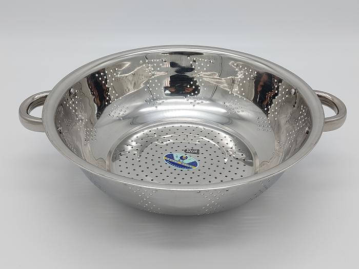 

Дуршлаг из нержавеющей стали Сито нержавейка с двумя ручками D 31,5 cm H 9,5 cm