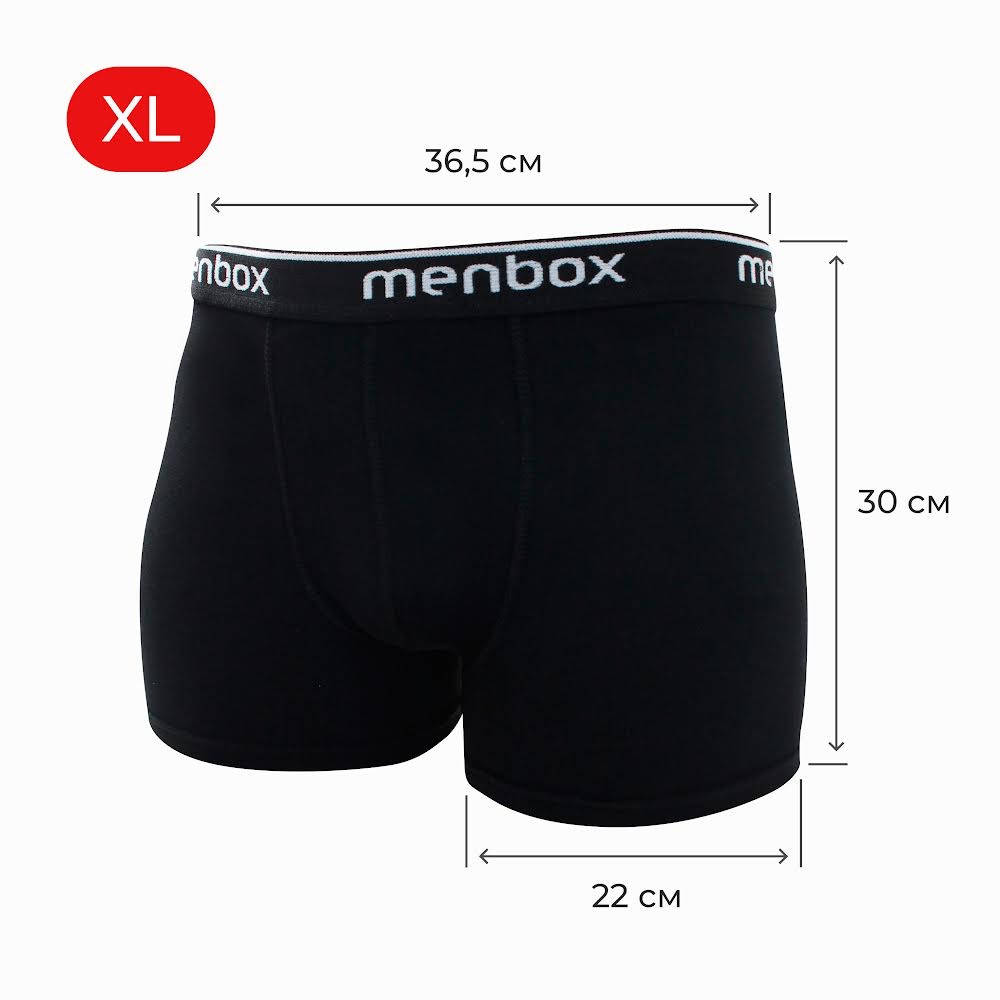 

Трусы мужские боксеры MENBOX,цвет чёрный ,размер XL, Черный