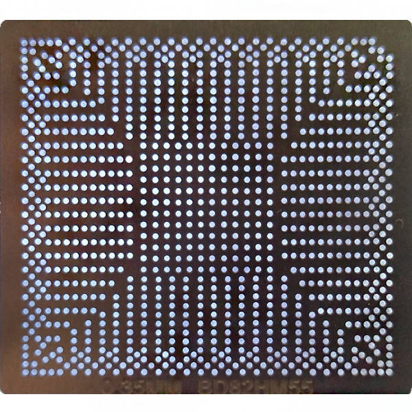 

Трафарет BGA Intel BD82HM55 SLGZS, BD82HM57 SLGZR, BD82PM55 SLH23 0.35mm
