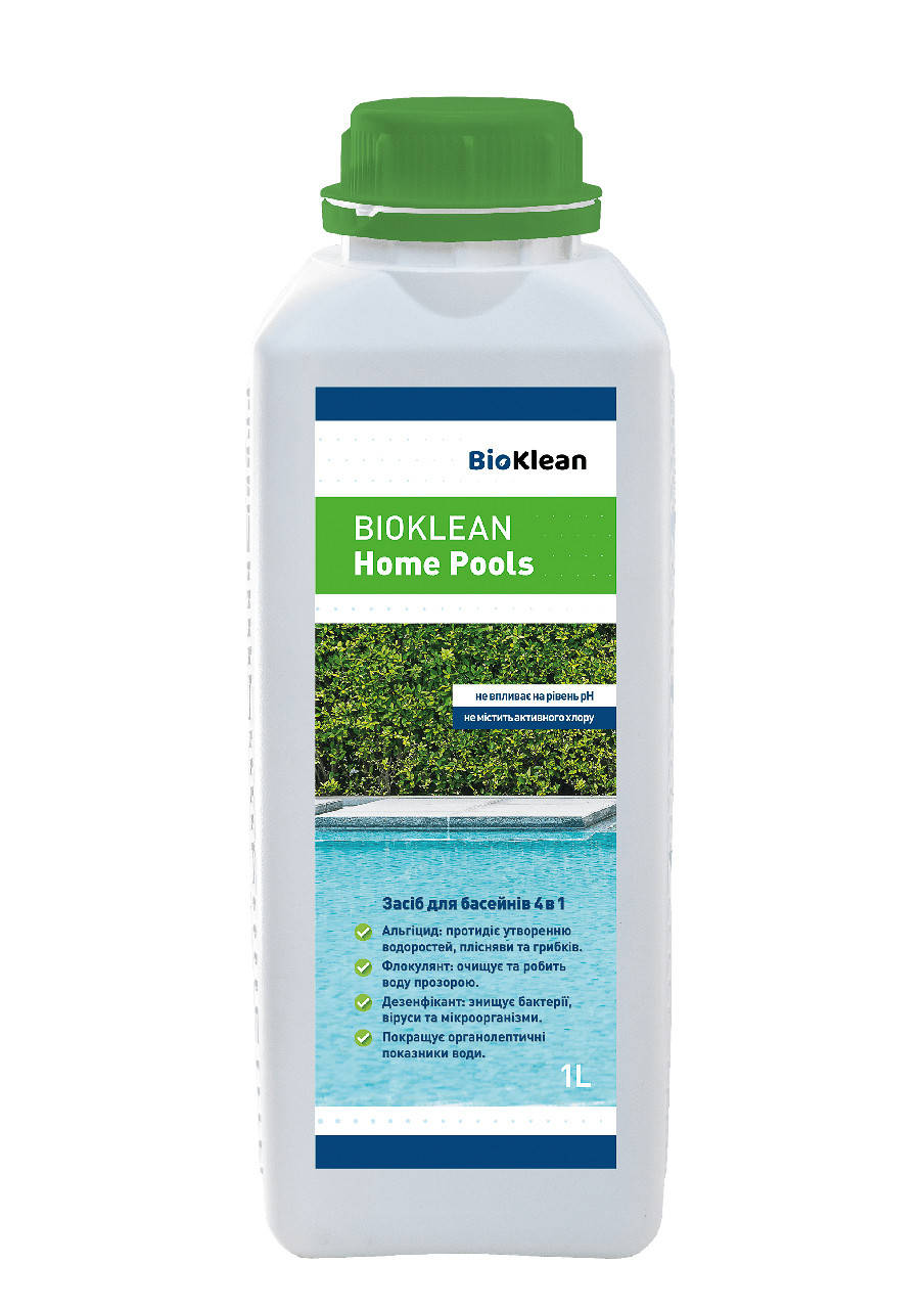 

Средство для очищения воды в бассейне BioKlean Home Pools 1 л