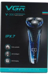 

Электробритва VGR V-306 для мужчин роторная для влажного и сухого бритья LED дисплей водонепроницаемая 5 Вт