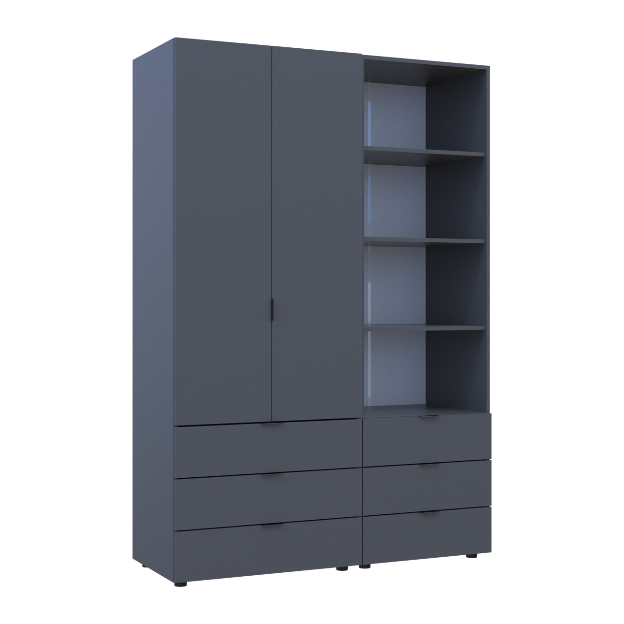 Шафа для одягу Doros Гелар Графіт 2ДСП з пеналом 137.5х49.5х203.4 (42005168) 4