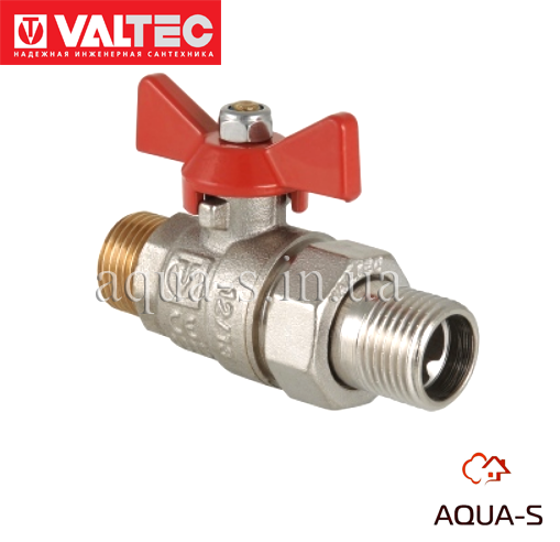 

Кран с полусгоном Valtec BASE DN 1/2" (PN 40) с наружной резьбой (VT.226.N) Италия