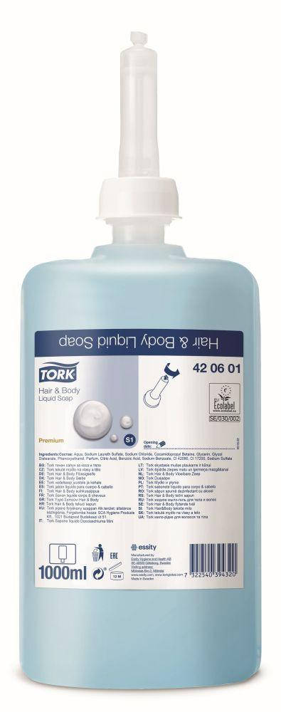 

Жидкое мыло TORK Premium S1 для тела и волос 1 л