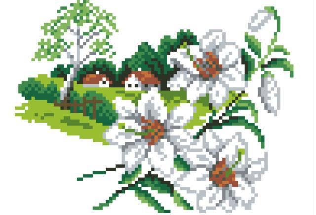 

К511 "ВРЕМЕНА ГОДА 2" Канва с рисунком для вышивания крестом