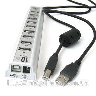

USB хаб hub 10 портов разветвитель активный