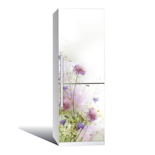 

Наклейка на холодильник Полевые цветы ламинированная двойная пленка самоклеющаяся фотопечать 650*2000 мм, Белый