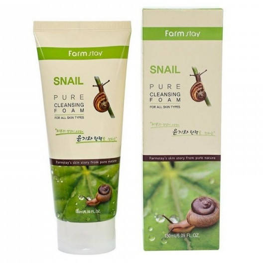 

Очищающая пенка с экстрактом улитки FarmStay Snail Pure Cleansing Foam 180 ml