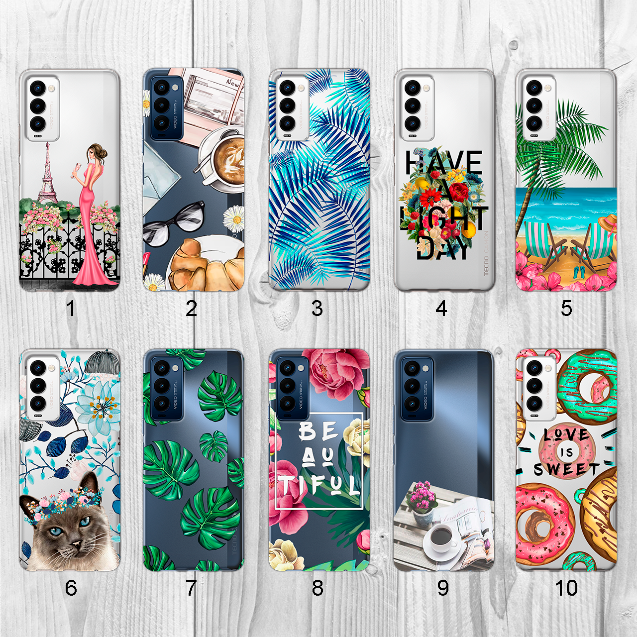 

Силиконовый чехол с рисунком для TECNO Camon 18 P (new collection)