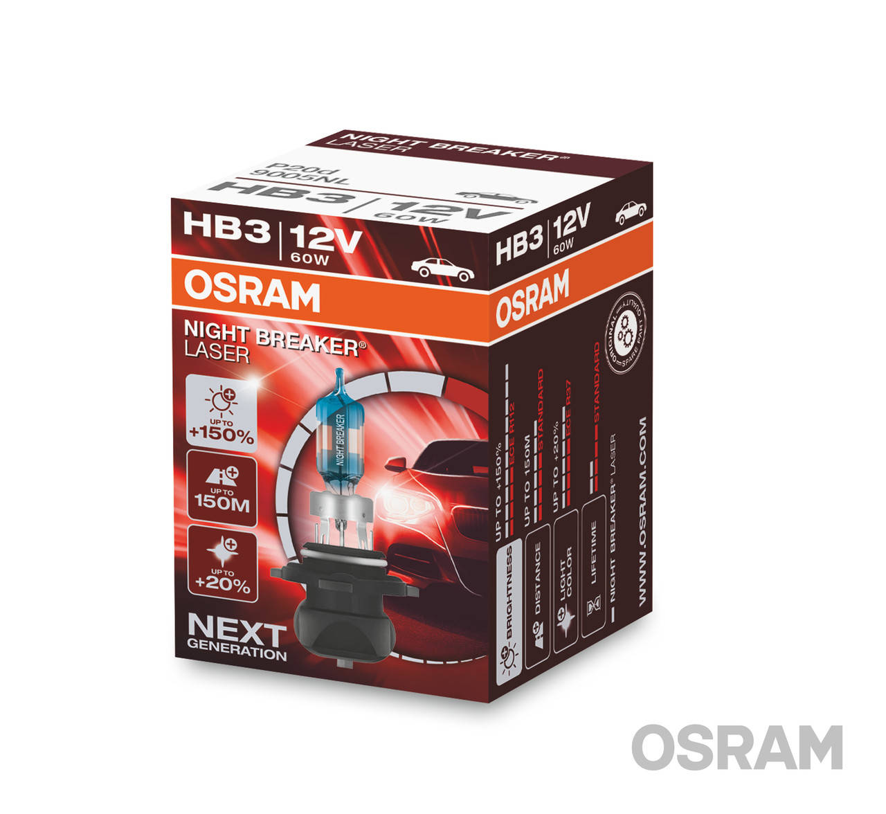 

Лампа галогенная Osram HB3 9005NL (Laser +150%) 12V, 60W
