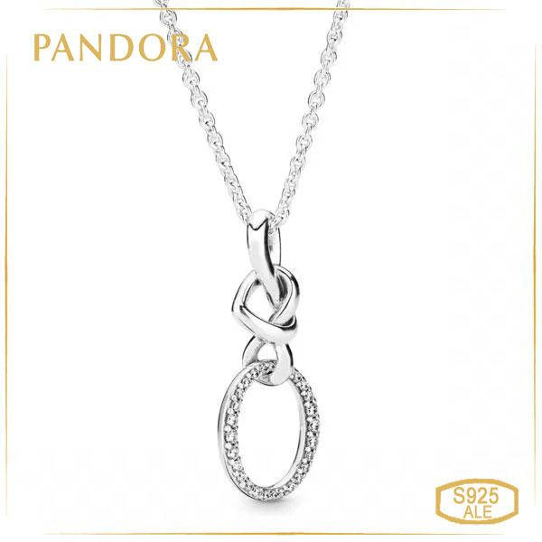 

Пандора Колье Сверкающие сплетенные сердца Pandora 398078CZ-60