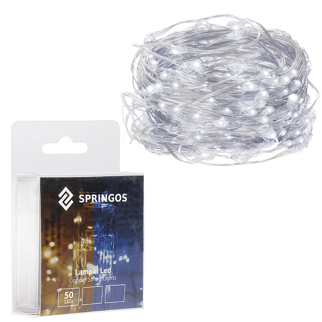 

Гирлянда на батарейках Springos 4.9 м 50 LED CL0015 Cold White alli ОРИГИНАЛ