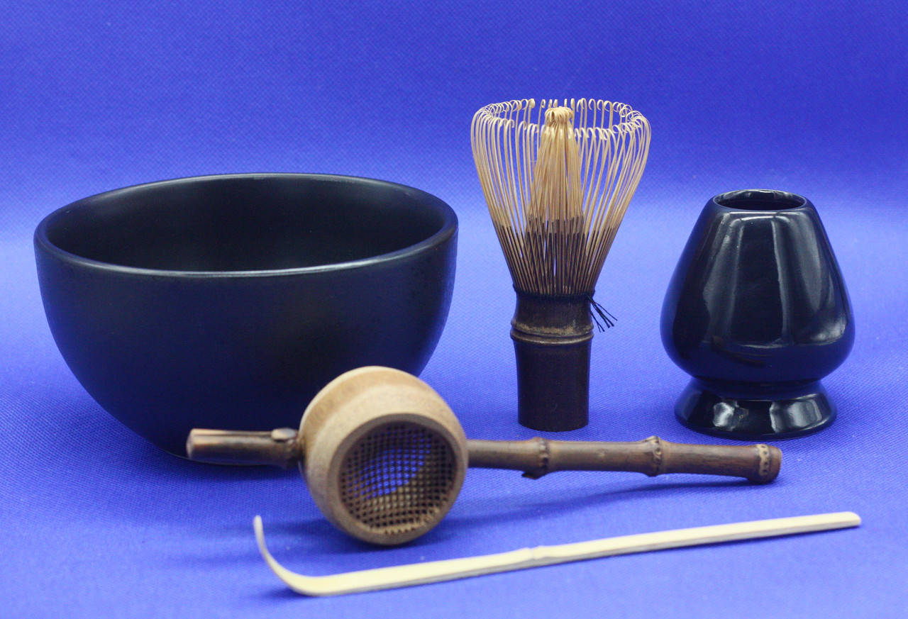 Набор для приготовления матчи Amadare Часен/Кусенаоши/Часаку Темный Венчик