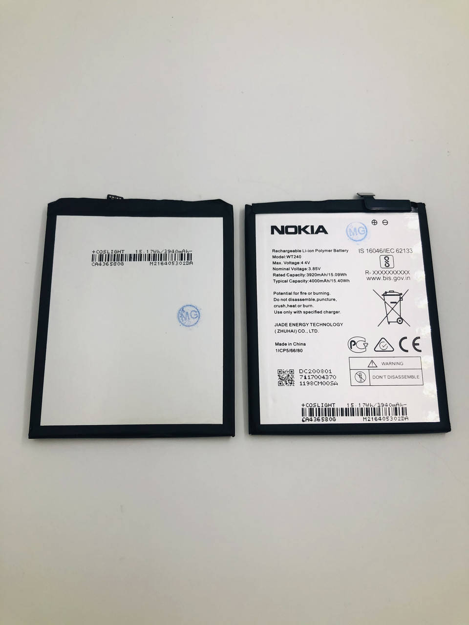 

Аккумулятор WT240 (Li-ion 3.85V 3920mAh) для мобильного телефона Nokia 2.3/Nokia 3.2