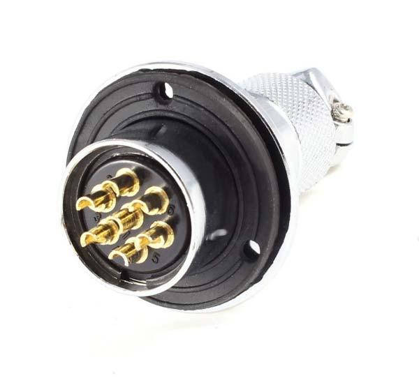 

Разъем DF25-7, 7 контактов, фланец, заглушка.