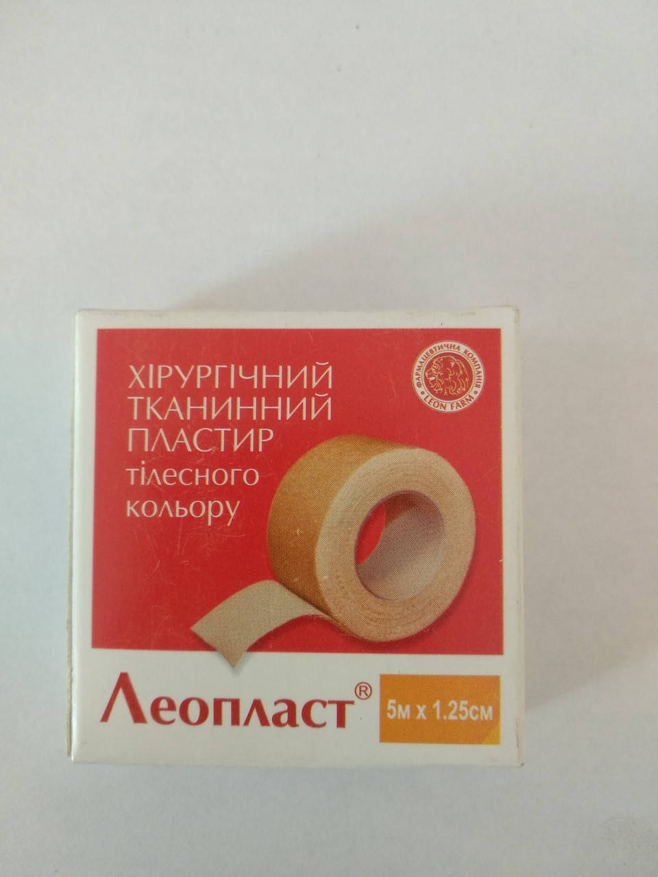 

Пластырь Леопласт 5м х 1.25см бежевый