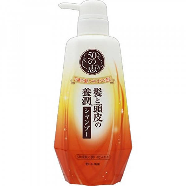 

Rohto 50 MEGUMI Shampoo Питательный коллагеновый шампунь для волос 400 мл