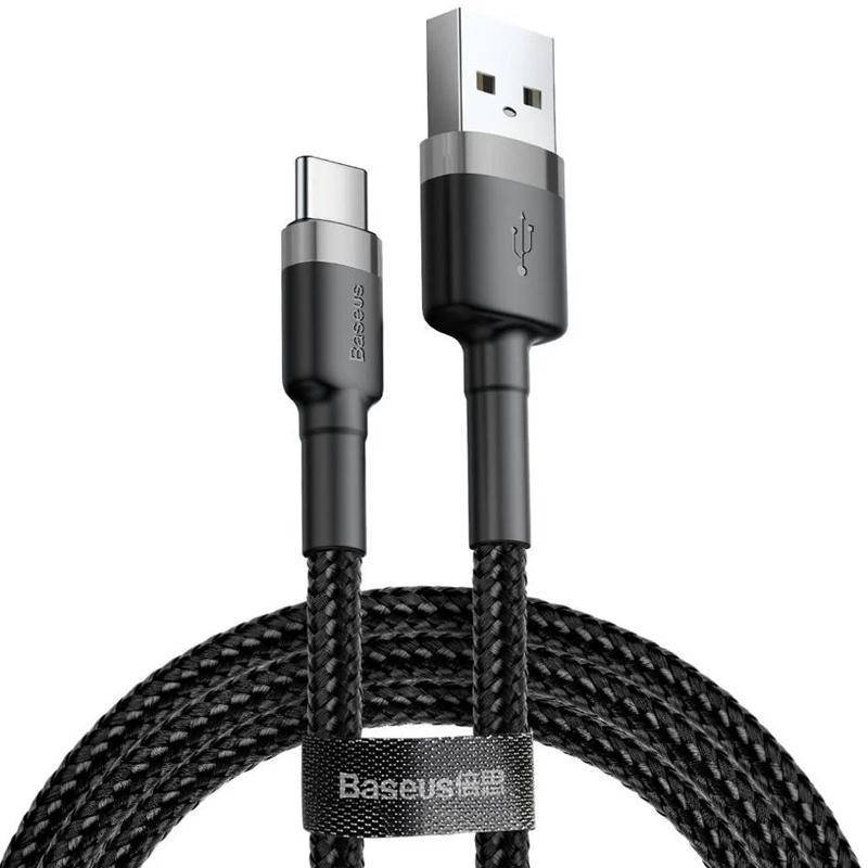 

Кабель Baseus Cafule USB Type-C (CATKLF-UG1) Black 3м, Черный