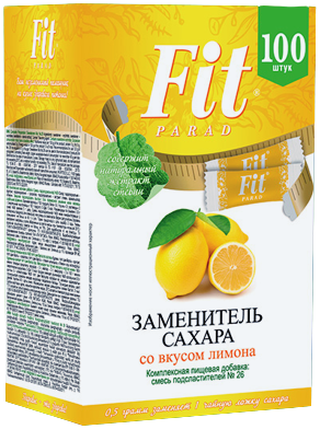 

Сахарозаменитель ФитПарад №26 в стиках (1:10) вкус Лимон (50 грамм)