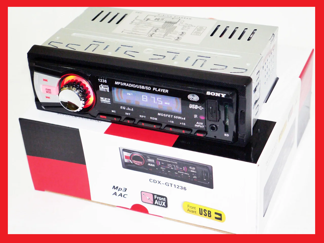 

Автомагнитола Sony CDX-GT1236 - MP3+Usb+Sd+Fm+Aux+ пульт (4x50W)