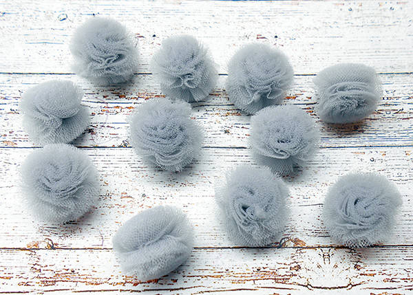 

Помпон 2,5см з фатину, сірий