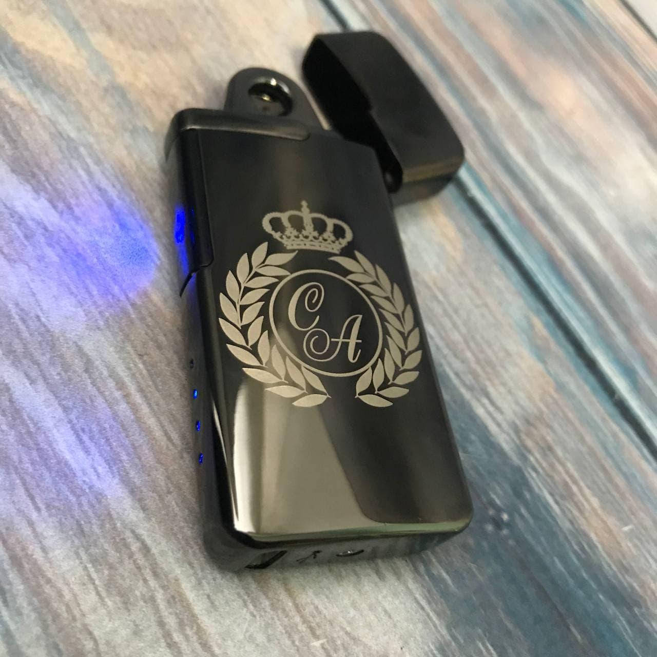 

Очень стильная и качественная usb зажигалка с гравировкой, Черный