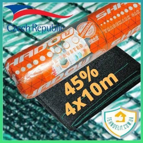 

Заборная сетка затеняющая в пакетах на забор для теплиц фасадная защитная для растений от солнца 45% 4*10 м, Зелёный