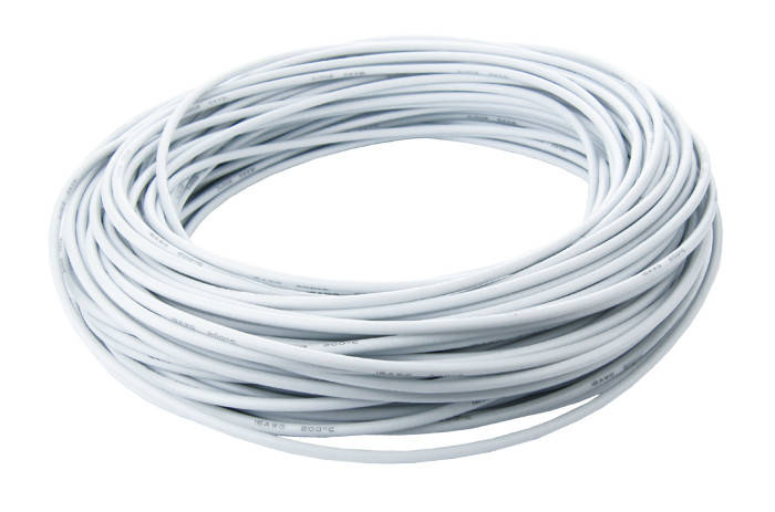 

Провод силиконовый 16 AWG - 1,27 кв.мм (252х0,08) 1 м Белый