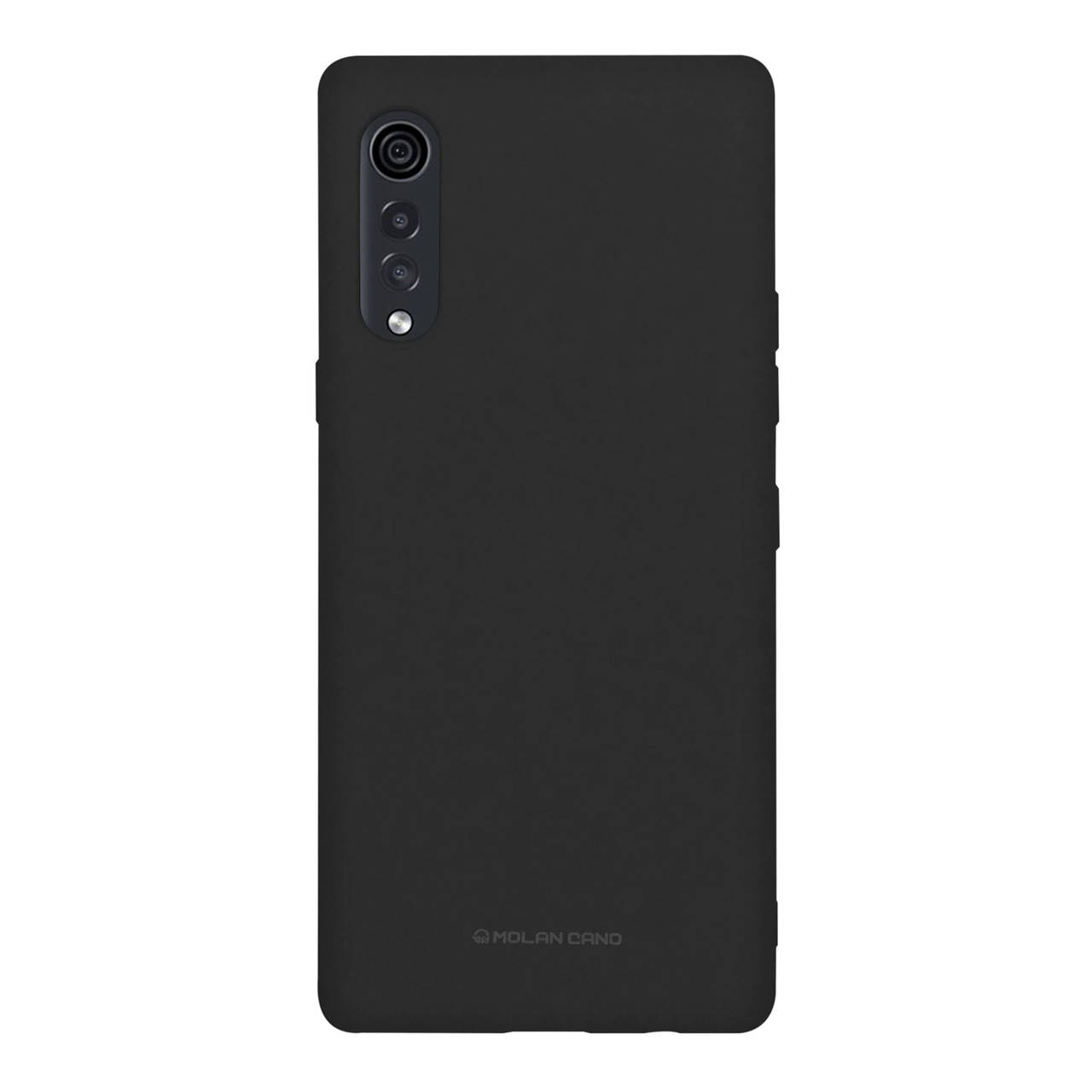 

Матовый силиконовый чехол бампер для LG Velvet 5G черный тонкий софт тач