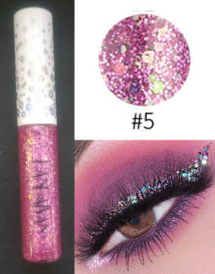 

HANDAIYAN цветная блестящая с блестками жидкая подводка для глаз (цена за 1 штуку) макияж розовый