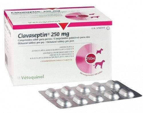 

Vetoquinol Clavaseptin ( Клавасептин ) 62,5мг 10таблеток