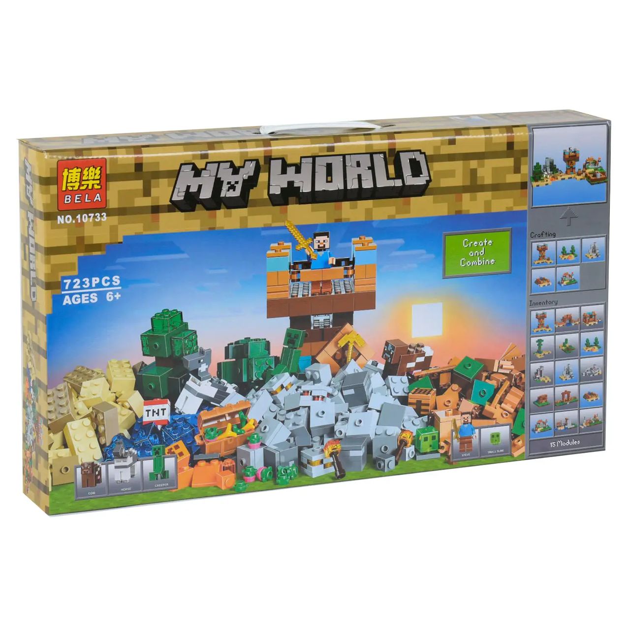 

Конструктор Bela Minecraft 10733 Верстак 2.0 723 детали, Разные цвета