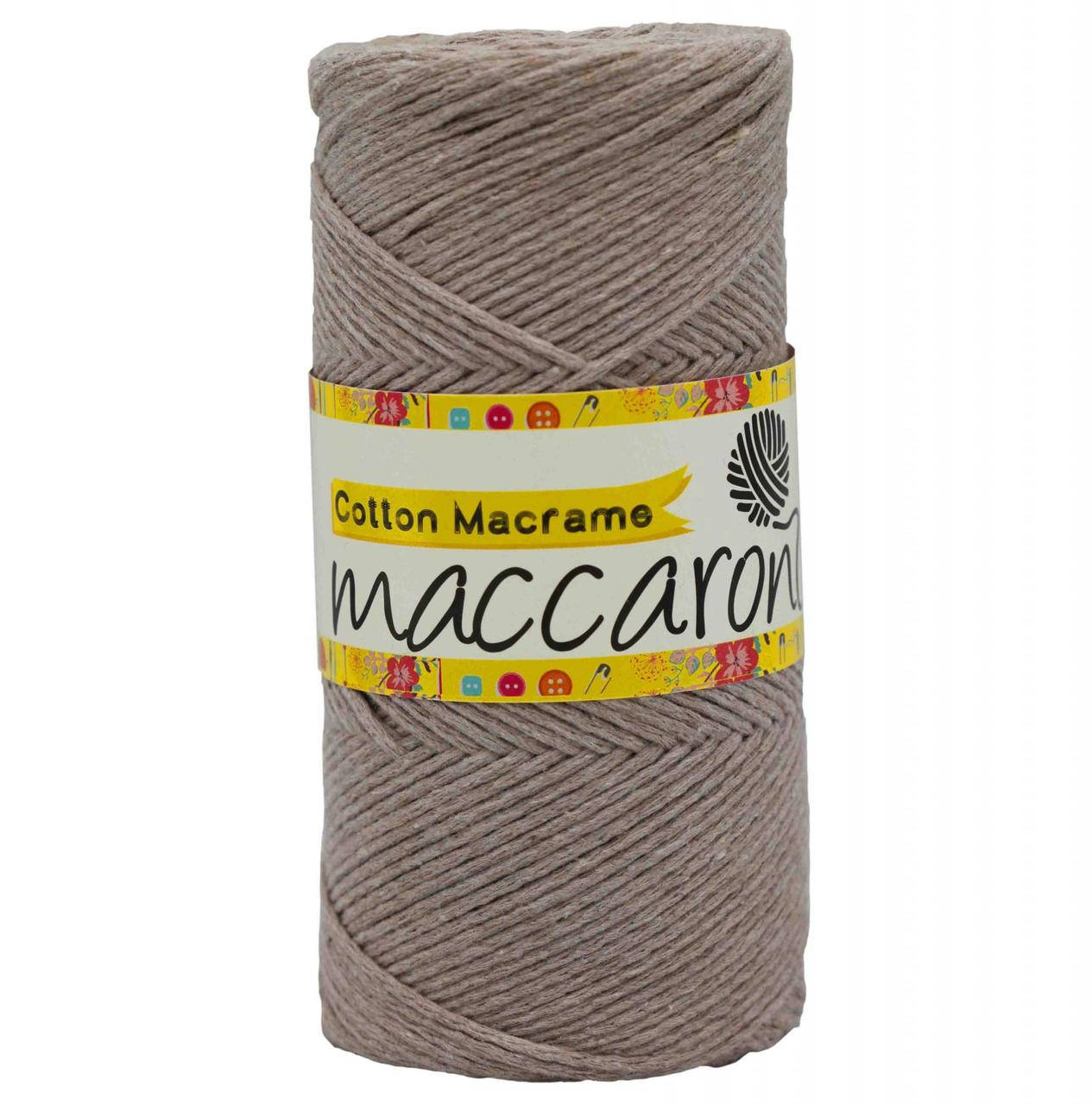 

Эко хлопковый шнур Cotton Macrame Maccaroni 2,5 мм, светло-бежевый