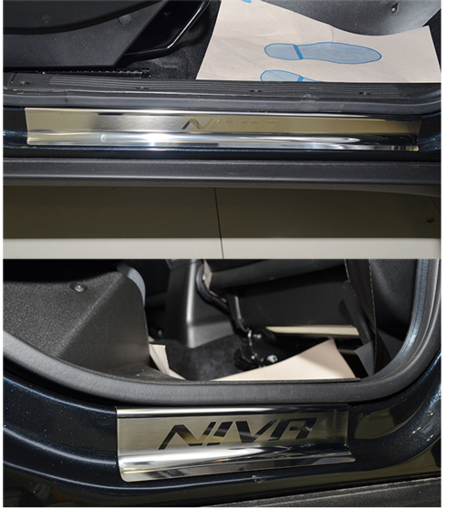 

Накладки на пороги Chevrolet Niva 2007- 4шт. premium