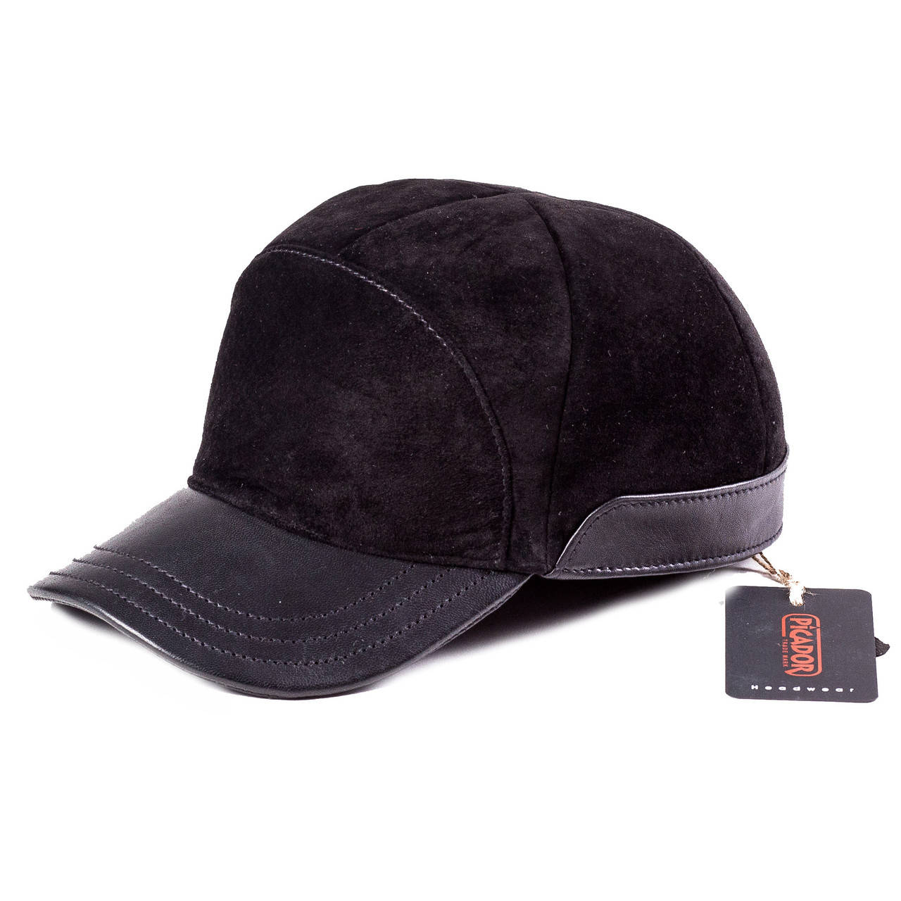 

Бейсболка кожаная мужская Picador КПС1-14/66-2 57, Черный