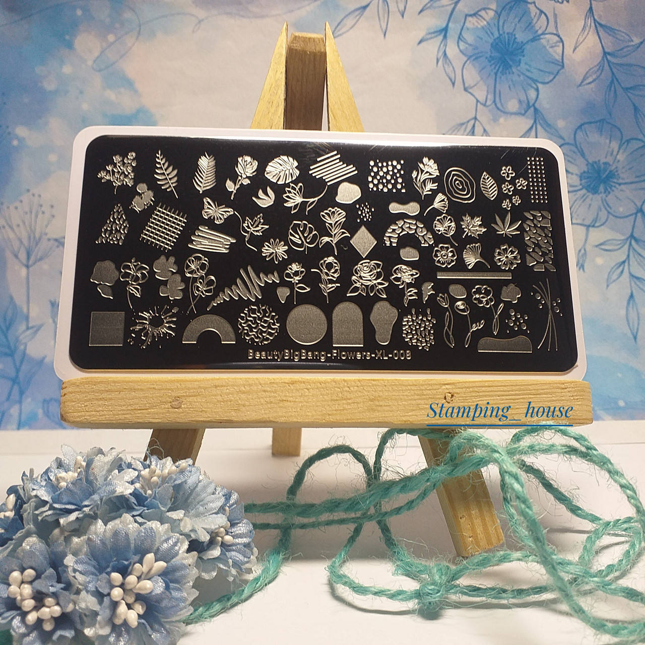 

Пластина для стемпинга BeautyBigbang-Flowers-XL-008