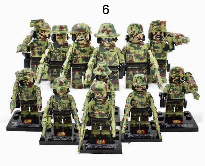 

Мини-фигурки камуфляжные спецназовцы swat военные армия лего Lego BrickArms