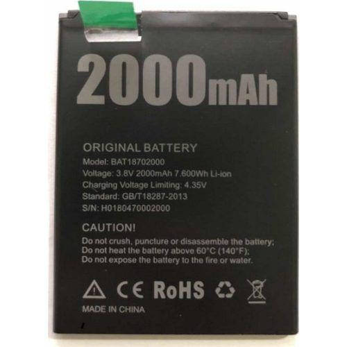 

Аккумулятор DOOGEE X50 / BAT18702000 (2000 mAh) 12 мес. гарантии