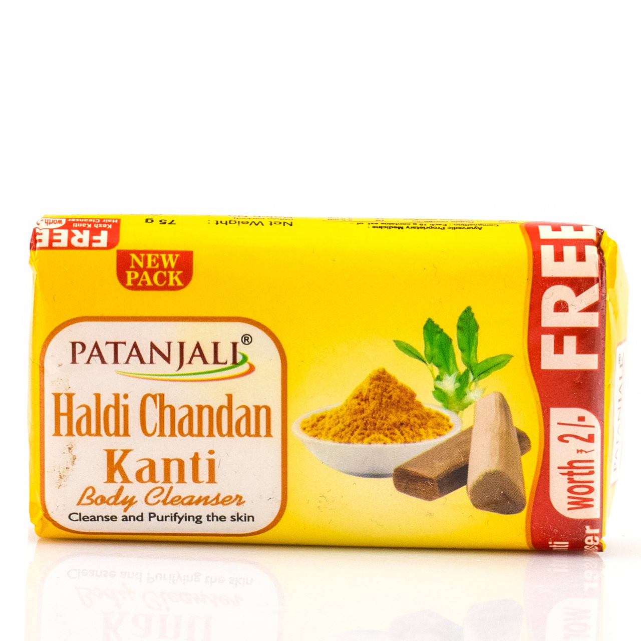 

Мыло для тела, Куркума и Сандал, Патанджали / Haldi Chandan Soap, Patanjali / 75 gr