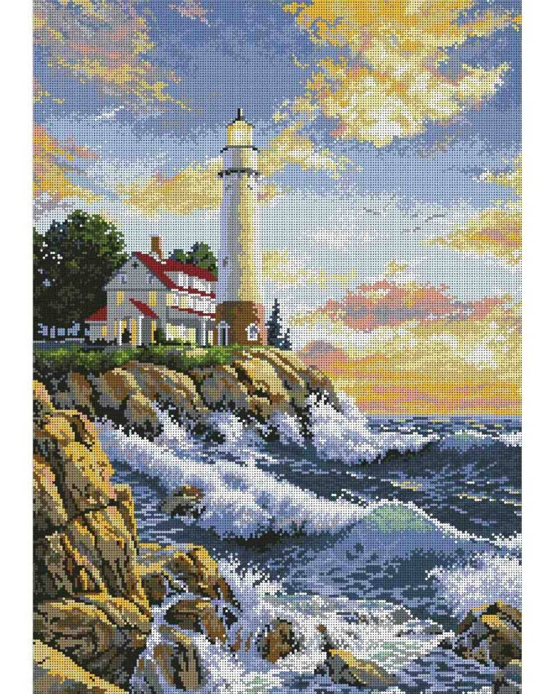 

Схема вышивки бисером - Маяк